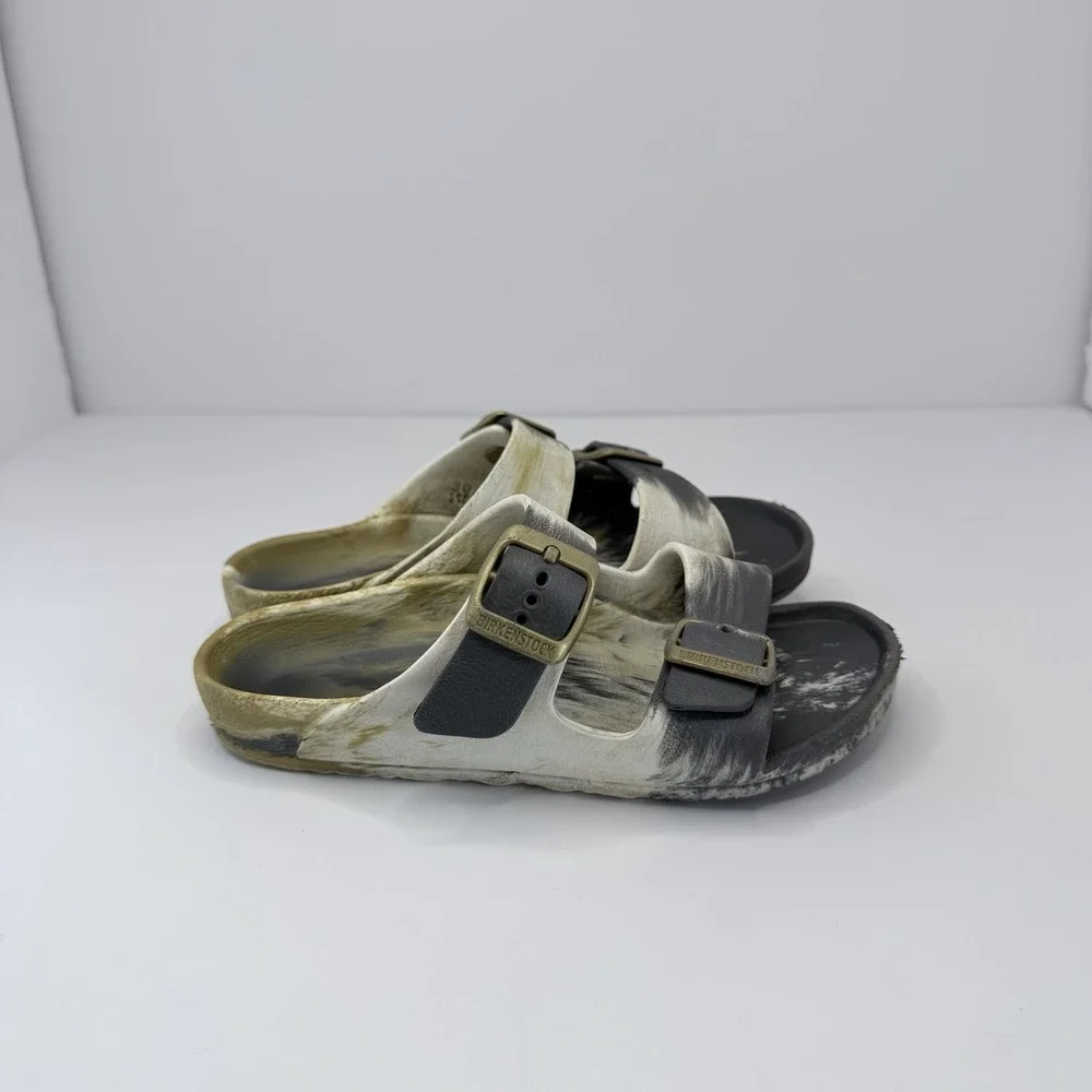 Size 12C Birkenstock Arizona Essential EVA Girls Boys Sandals  Active Gold White